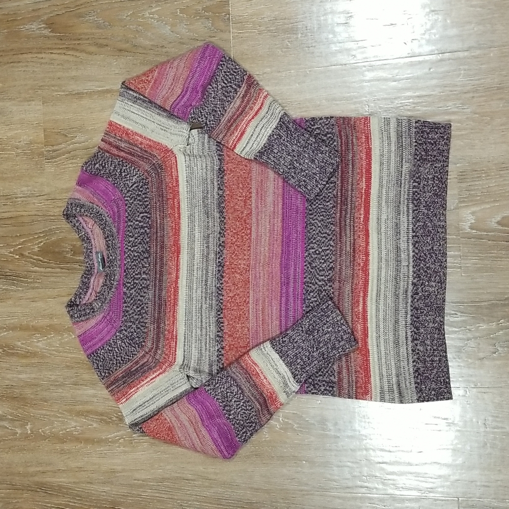 (S) Eddie Bauer 100% Cotton Body Sweater Colorful Loungewear Cottagecore